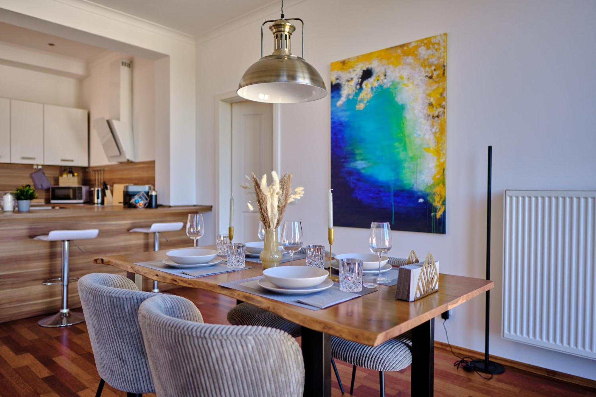 Historisches Deluxe Apartment Im Marianum Neuss Ruang foto